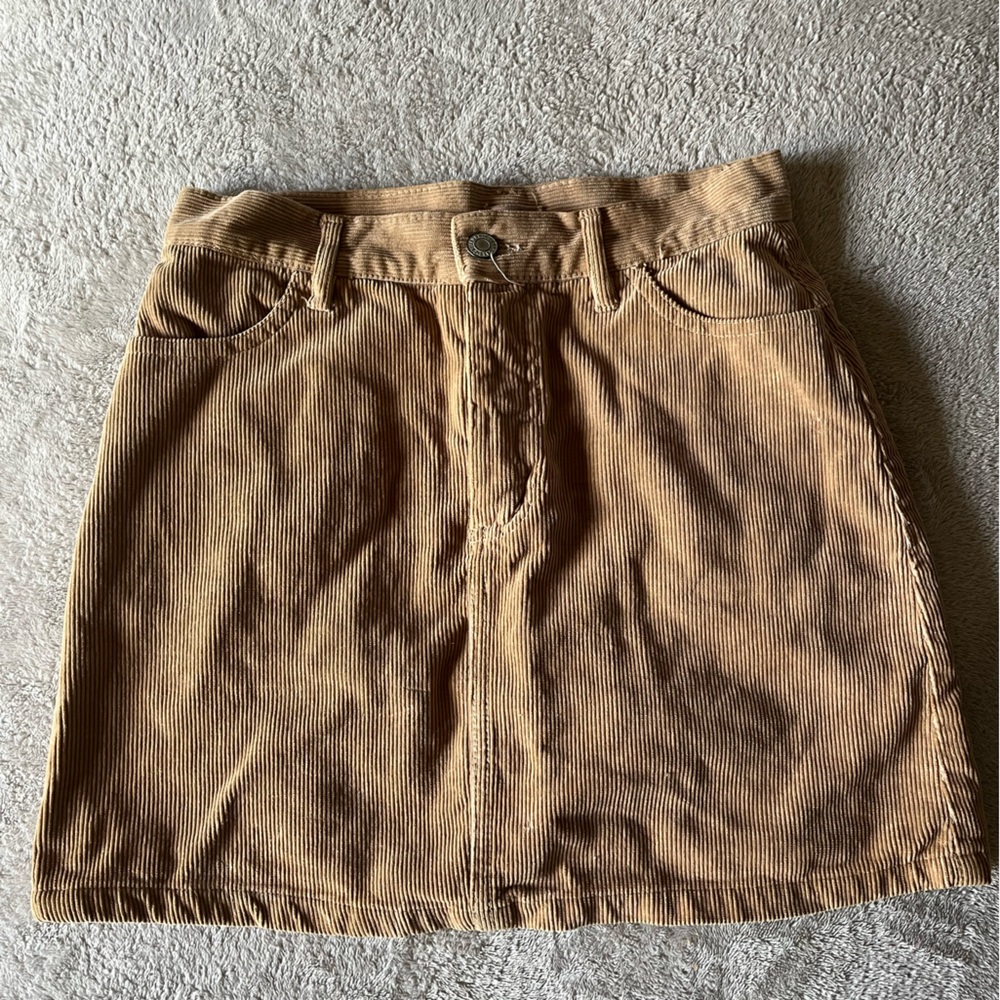 Tan Corduroy mini skirt
